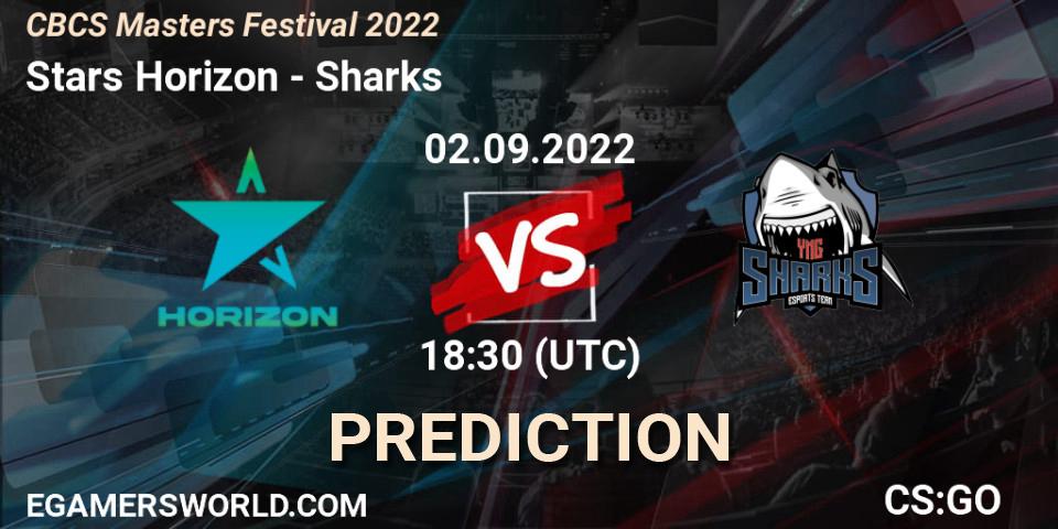 Stars Horizon vs Sharks: Match Prediction. 02.09.2022 at 18:45, Counter-Strike (CS2), CBCS Masters 2022