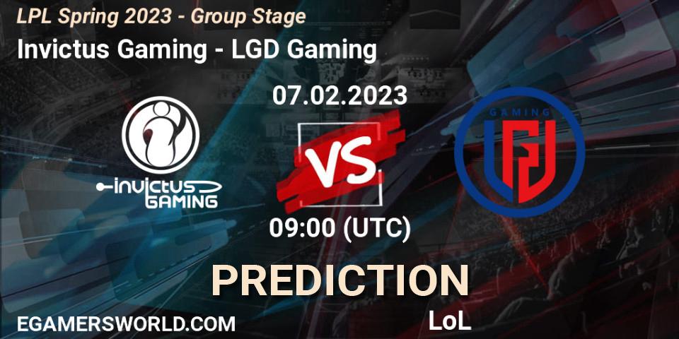 Invictus Gaming vs LGD Gaming: Match Prediction. 07.02.23, LoL, LPL Spring 2023 - Group Stage