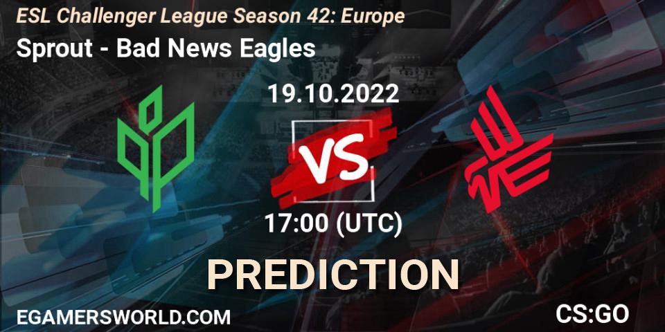 Sprout vs Bad News Eagles: Match Prediction. 19.10.2022 at 17:00, Counter-Strike (CS2), ESL Challenger League Season 42: Europe
