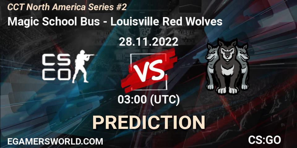 Magic School Bus vs Louisville Red Wolves: Match Prediction. 28.11.22, CS2 (CS:GO), CCT North America Series #2