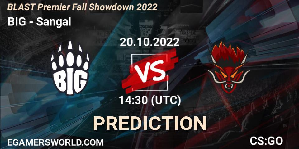 BIG vs Sangal: Match Prediction. 20.10.2022 at 14:30, Counter-Strike (CS2), BLAST Premier Fall Showdown 2022 Europe