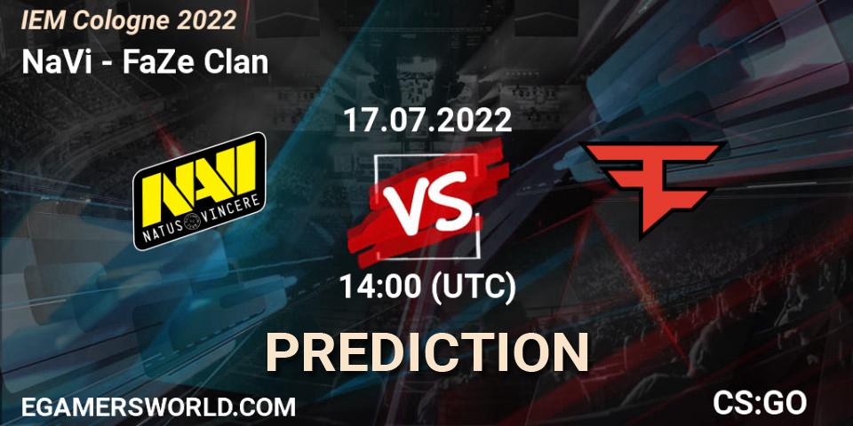 NaVi vs FaZe Clan: Match Prediction. 17.07.2022 at 14:00, Counter-Strike (CS2), IEM Cologne 2022