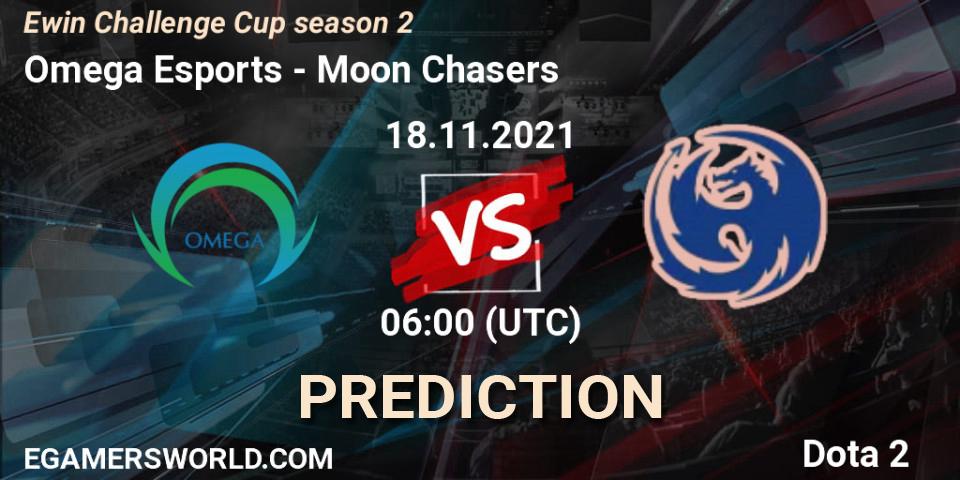 Omega Esports vs Moon Chasers: Match Prediction. 18.11.2021 at 06:54, Dota 2, Ewin Challenge Cup season 2