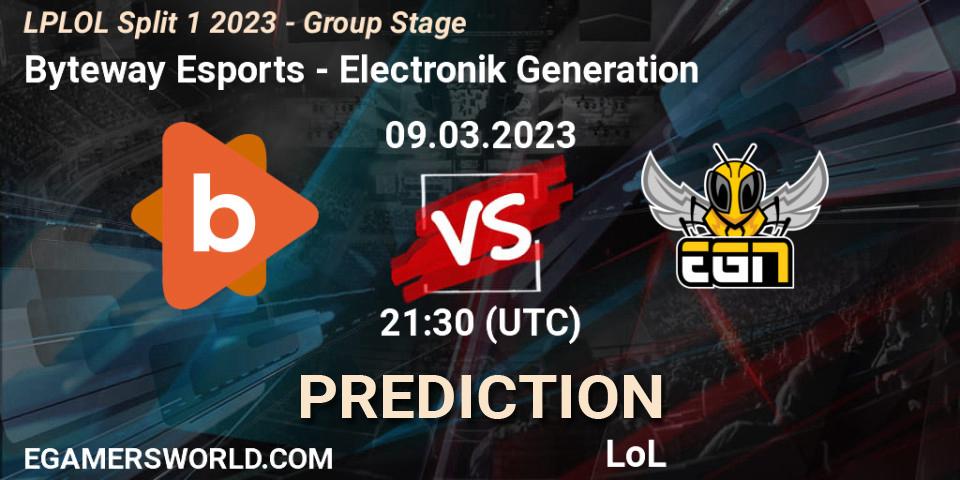Byteway Esports vs Electronik Generation: Match Prediction. 10.02.2023 at 21:30, LoL, LPLOL Split 1 2023 - Group Stage