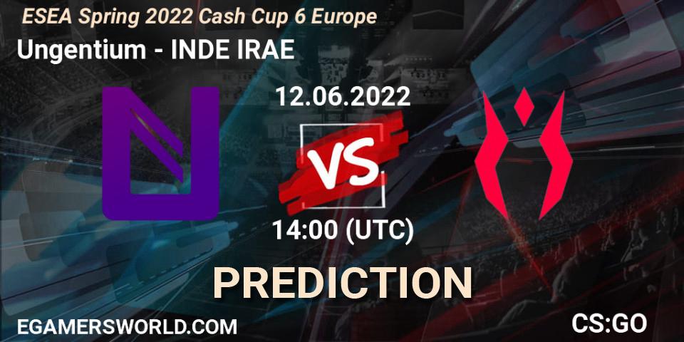 Ungentium vs INDE IRAE: Match Prediction. 12.06.2022 at 14:10, Counter-Strike (CS2), ESEA Cash Cup: Europe - Spring 2022 #6