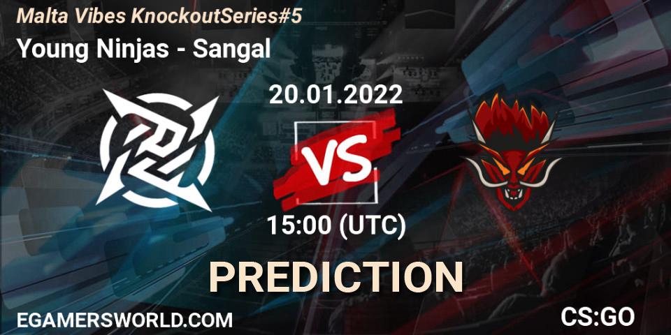 Young Ninjas vs Sangal: Match Prediction. 20.01.2022 at 16:50, Counter-Strike (CS2), Malta Vibes Knockout Series #5