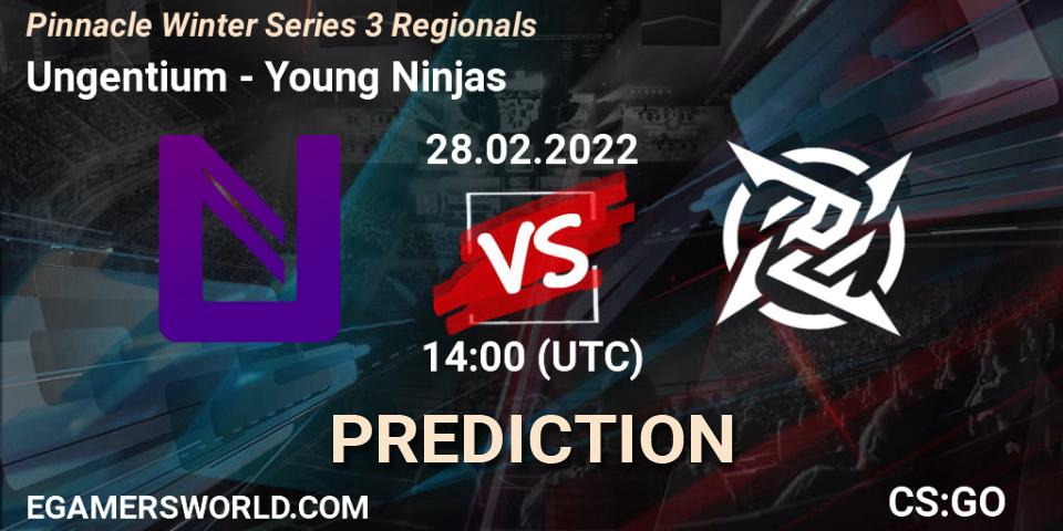 Ungentium vs Young Ninjas: Match Prediction. 28.02.2022 at 14:10, Counter-Strike (CS2), Pinnacle Winter Series 3 Regionals