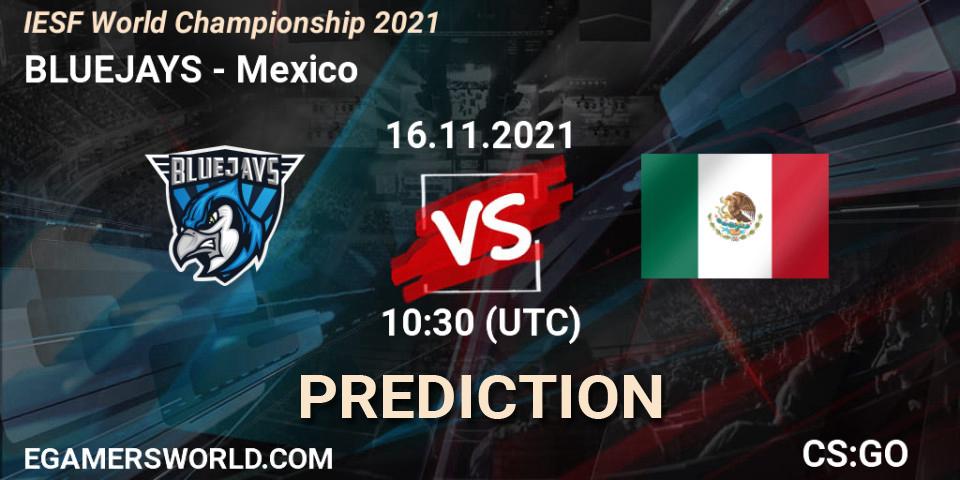 BLUEJAYS vs Mexico: Match Prediction. 16.11.21, CS2 (CS:GO), IESF World Championship 2021