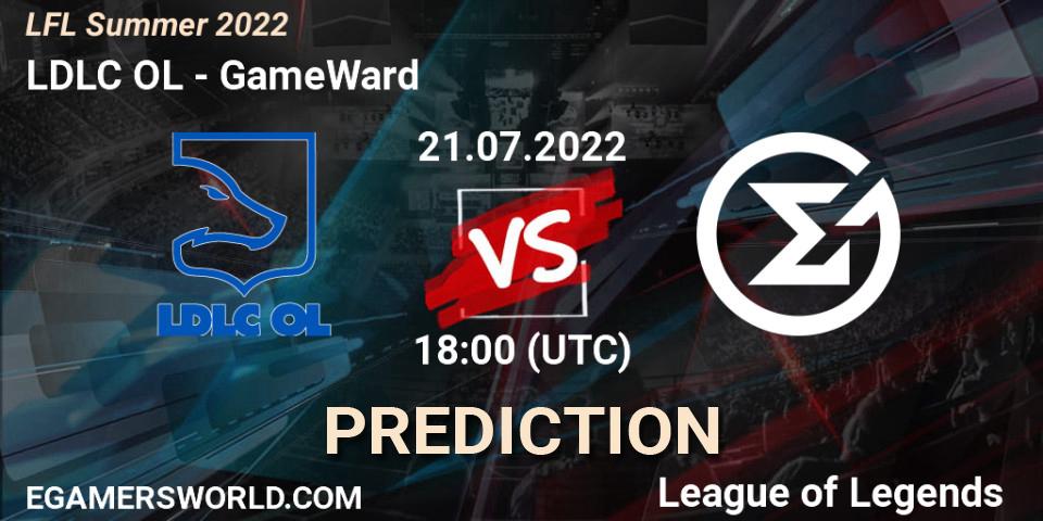 LDLC OL vs GameWard: Match Prediction. 21.07.2022 at 18:10, LoL, LFL Summer 2022