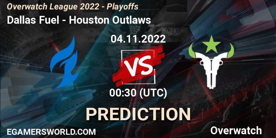 Dallas Fuel vs Houston Outlaws: Match Prediction. 04.11.2022 at 01:30, Overwatch, Overwatch League 2022 - Playoffs
