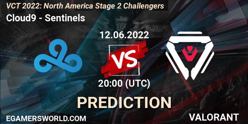 Cloud9 vs Sentinels: Match Prediction. 12.06.22, VALORANT, VCT 2022: North America Stage 2 Challengers