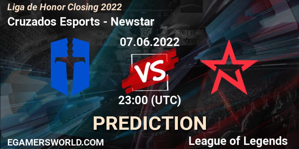 Cruzados Esports vs Newstar: Match Prediction. 07.06.2022 at 23:00, LoL, Liga de Honor Closing 2022
