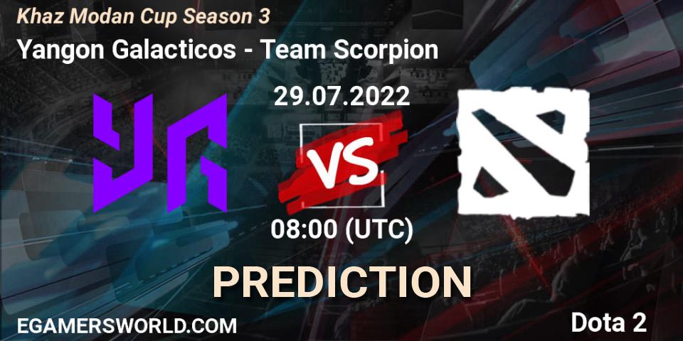 Yangon Galacticos vs Team Scorpion: Match Prediction. 29.07.2022 at 07:53, Dota 2, Khaz Modan Cup Season 3