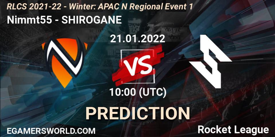 Nimmt55 vs SHIROGANE: Match Prediction. 21.01.22, Rocket League, RLCS 2021-22 - Winter: APAC N Regional Event 1