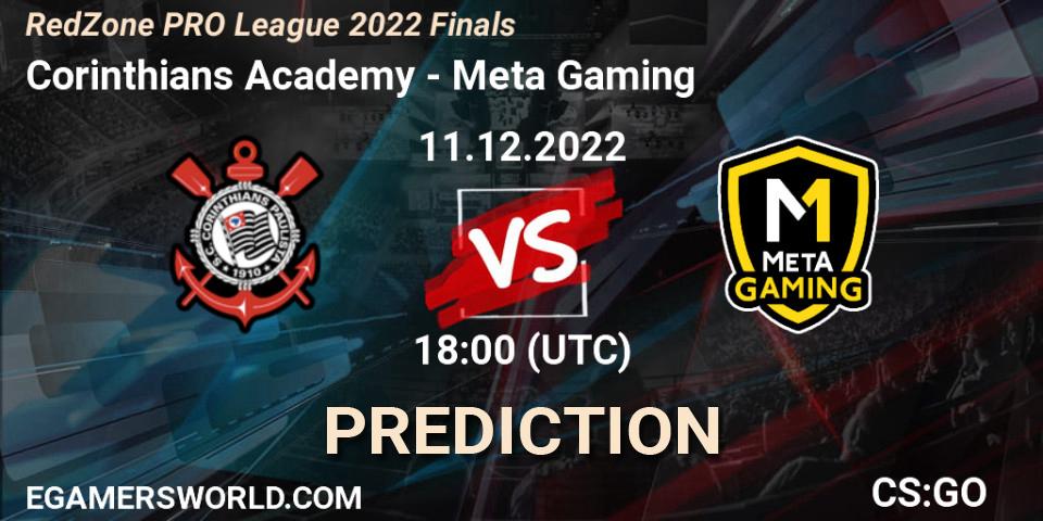 Corinthians Academy vs Meta Gaming Brasil: Match Prediction. 11.12.22, CS2 (CS:GO), RedZone PRO League 2022 Finals