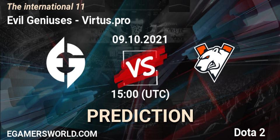 Evil Geniuses vs Virtus.pro: Match Prediction. 09.10.2021 at 15:46, Dota 2, The Internationa 2021