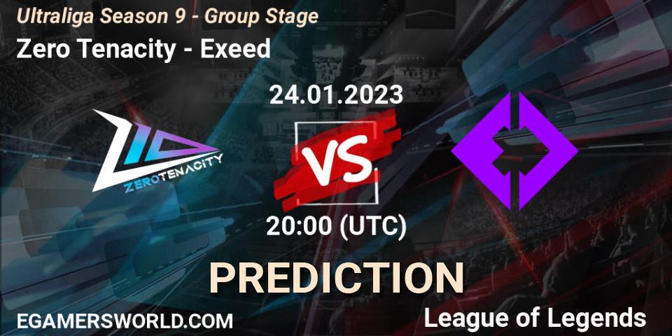 Zero Tenacity vs Exeed: Match Prediction. 24.01.2023 at 20:30, LoL, Ultraliga Season 9 - Group Stage