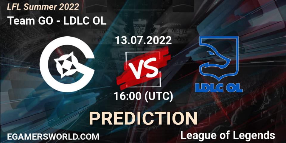 Team GO vs LDLC OL: Match Prediction. 13.07.2022 at 16:00, LoL, LFL Summer 2022