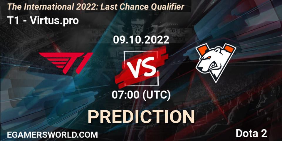 T1 vs Virtus.pro: Match Prediction. 09.10.22, Dota 2, The International 2022: Last Chance Qualifier