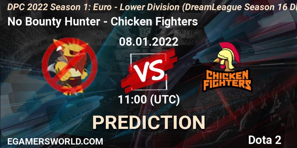 No Bounty Hunter vs Chicken Fighters: Match Prediction. 08.01.2022 at 11:00, Dota 2, DPC 2022 Season 1: Euro - Lower Division (DreamLeague Season 16 DPC WEU)