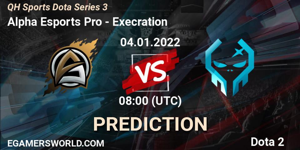 Alpha Esports Pro vs Execration: Match Prediction. 04.01.2022 at 08:15, Dota 2, QH Sports Dota Series 3
