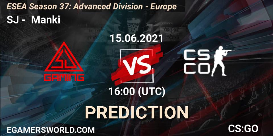 SJ vs Manki: Match Prediction. 15.06.2021 at 16:00, Counter-Strike (CS2), ESEA Season 37: Advanced Division - Europe