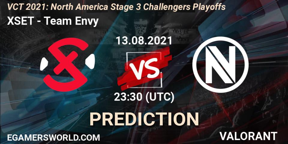 XSET vs Team Envy: Match Prediction. 13.08.2021 at 23:30, VALORANT, VCT 2021: North America Stage 3 Challengers Playoffs