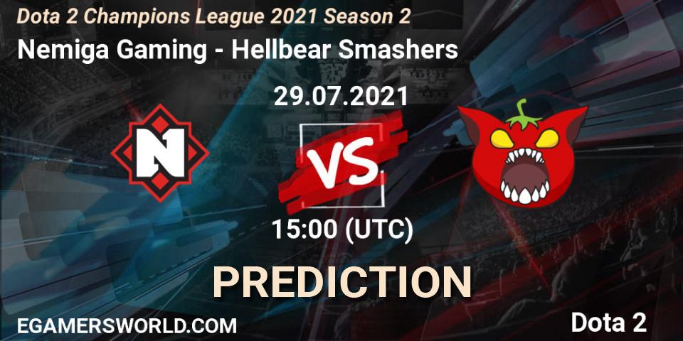 Nemiga Gaming vs Hellbear Smashers: Match Prediction. 29.07.2021 at 15:01, Dota 2, Dota 2 Champions League 2021 Season 2