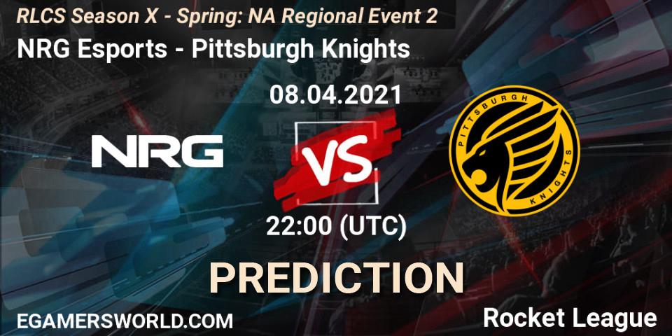 NRG Esports vs Pittsburgh Knights: Match Prediction. 08.04.2021 at 22:00, Rocket League, RLCS Season X - Spring: NA Regional Event 2