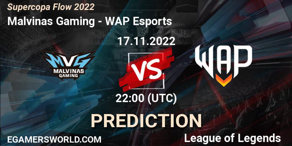 Malvinas Gaming vs WAP Esports: Match Prediction. 17.11.2022 at 22:00, LoL, Supercopa Flow 2022