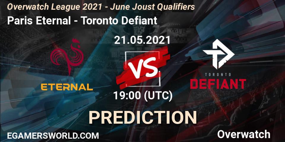 Paris Eternal vs Toronto Defiant: Match Prediction. 21.05.2021 at 19:00, Overwatch, Overwatch League 2021 - June Joust Qualifiers