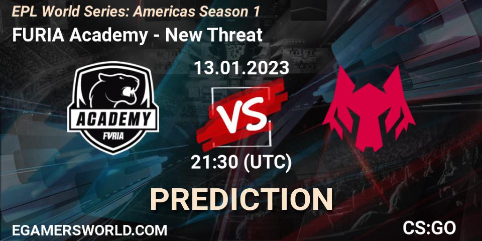 FURIA Academy vs New Threat: Match Prediction. 13.01.23, CS2 (CS:GO), EPL World Series: Americas Season 1