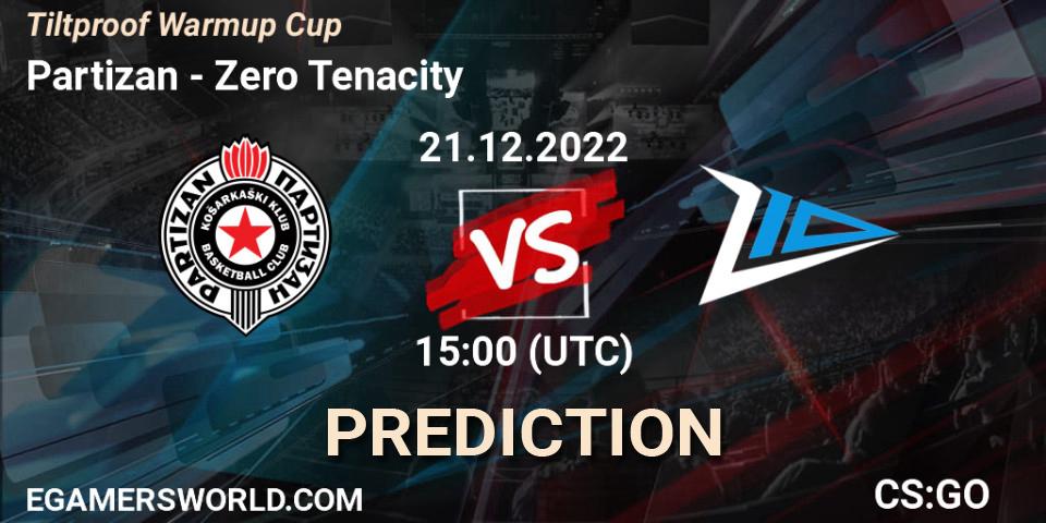 Partizan vs Zero Tenacity: Match Prediction. 21.12.2022 at 15:00, Counter-Strike (CS2), Tiltproof Warmup Cup