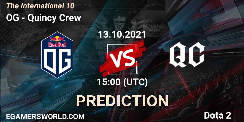 OG vs Quincy Crew: Match Prediction. 13.10.2021 at 17:45, Dota 2, The Internationa 2021