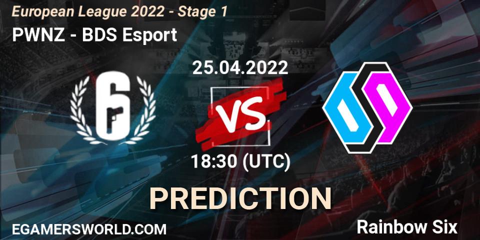 PWNZ vs BDS Esport: Match Prediction. 25.04.2022 at 17:15, Rainbow Six, European League 2022 - Stage 1
