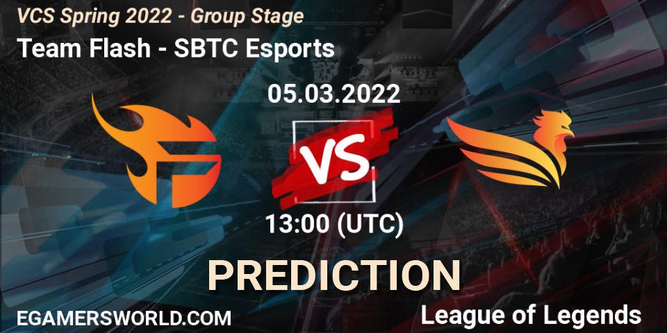 Team Flash vs SBTC Esports: Match Prediction. 05.03.2022 at 13:00, LoL, VCS Spring 2022 - Group Stage 