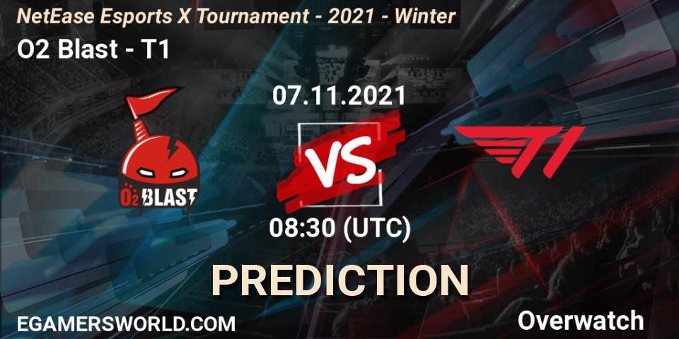 O2 Blast vs T1: Match Prediction. 07.11.2021 at 07:00, Overwatch, NetEase Esports X Tournament - 2021 - Winter