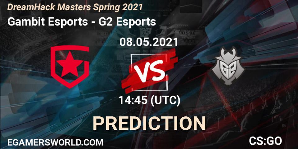 Gambit Esports vs G2 Esports: Match Prediction. 08.05.2021 at 14:45, Counter-Strike (CS2), DreamHack Masters Spring 2021