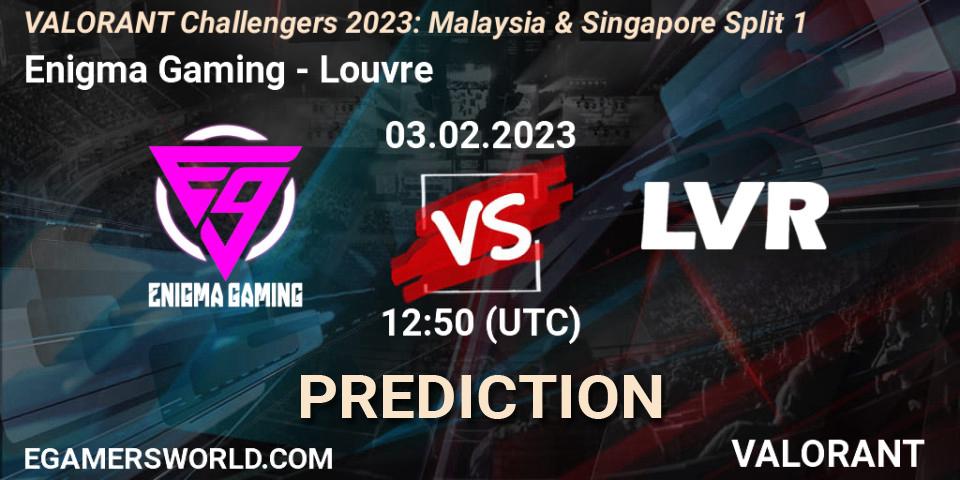 Enigma Gaming vs Louvre: Match Prediction. 03.02.23, VALORANT, VALORANT Challengers 2023: Malaysia & Singapore Split 1