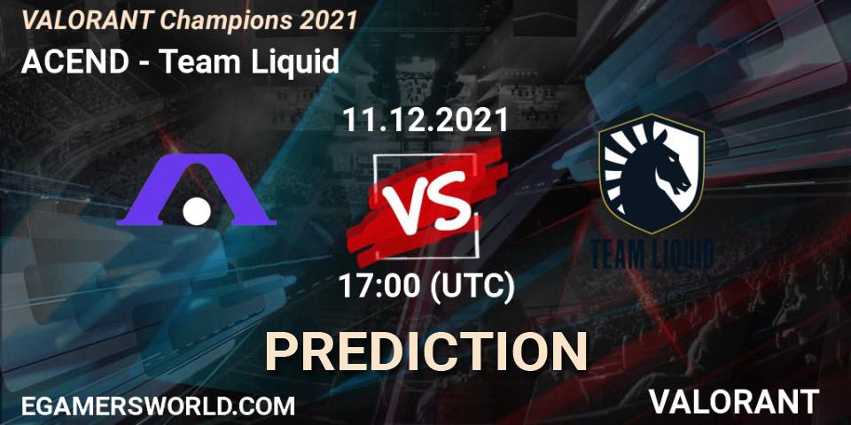 ACEND vs Team Liquid: Match Prediction. 11.12.2021 at 17:00, VALORANT, VALORANT Champions 2021