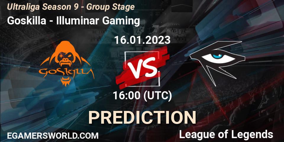 Goskilla vs Illuminar Gaming: Match Prediction. 16.01.2023 at 16:00, LoL, Ultraliga Season 9 - Group Stage