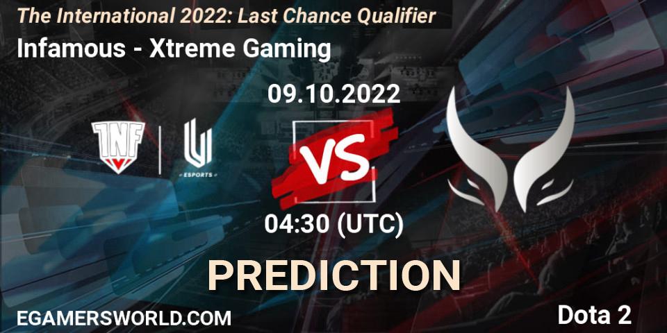 Infamous vs Xtreme Gaming: Match Prediction. 09.10.22, Dota 2, The International 2022: Last Chance Qualifier