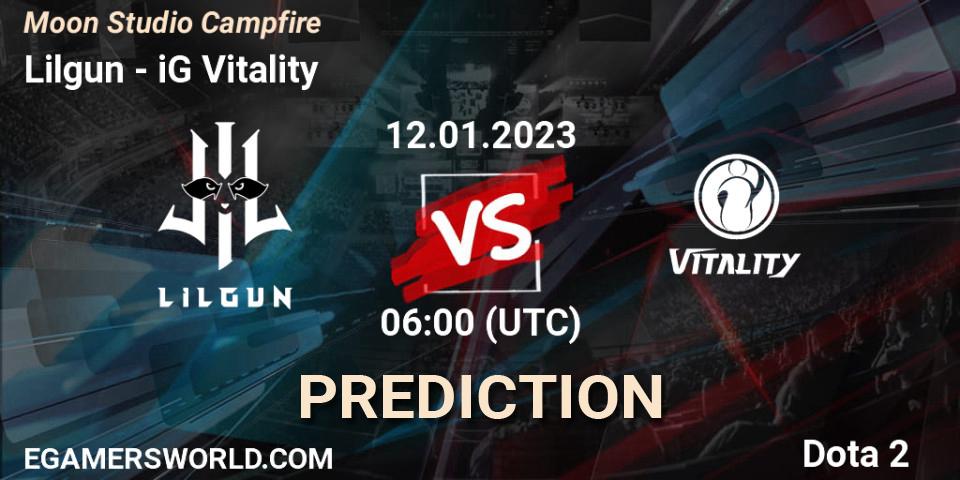 Lilgun vs iG Vitality: Match Prediction. 12.01.2023 at 06:02, Dota 2, Moon Studio Campfire