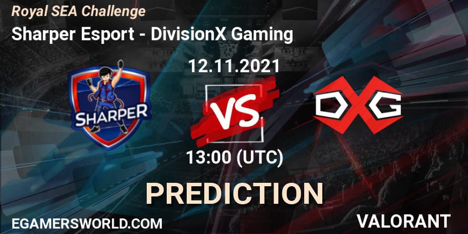 Sharper Esport vs DivisionX Gaming: Match Prediction. 12.11.2021 at 13:00, VALORANT, Royal SEA Challenge