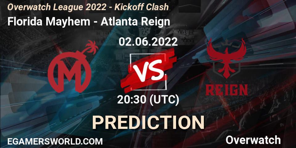 Florida Mayhem vs Atlanta Reign: Match Prediction. 02.06.22, Overwatch, Overwatch League 2022 - Kickoff Clash