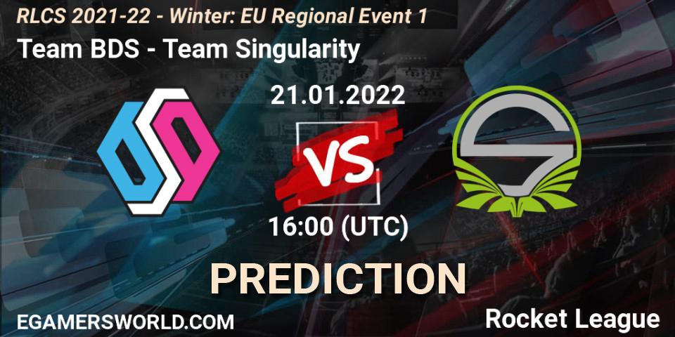Team BDS vs Team Singularity: Match Prediction. 21.01.22, Rocket League, RLCS 2021-22 - Winter: EU Regional Event 1