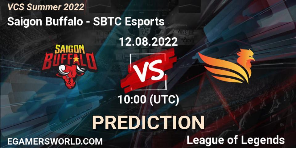 Saigon Buffalo vs SBTC Esports: Match Prediction. 12.08.2022 at 10:00, LoL, VCS Summer 2022