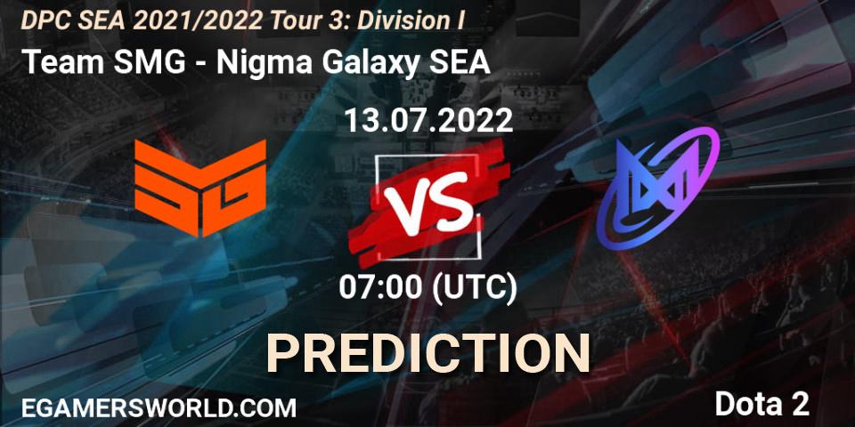 Team SMG vs Nigma Galaxy SEA: Match Prediction. 13.07.22, Dota 2, DPC SEA 2021/2022 Tour 3: Division I