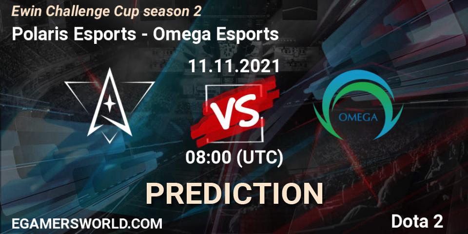 Polaris Esports vs Omega Esports: Match Prediction. 11.11.2021 at 08:39, Dota 2, Ewin Challenge Cup season 2
