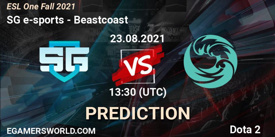 SG e-sports vs Beastcoast: Match Prediction. 23.08.2021 at 13:28, Dota 2, ESL One Fall 2021